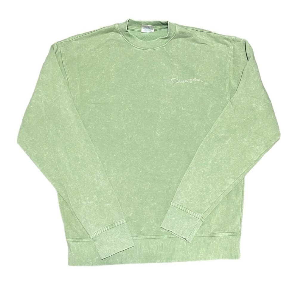 Champion Womens Speckled Green Crewneck Sweatshirt Size Medium